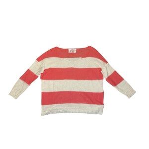 Suncoo Paris Striped Lightweight Open Knit Sweater